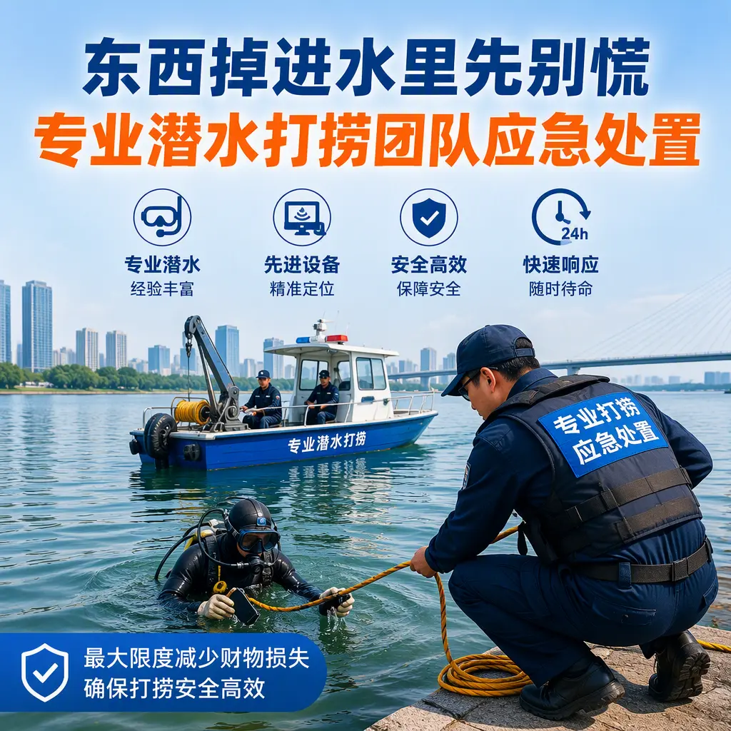 小金东西掉进水里先别慌，专业潜水打捞团队应急处置
