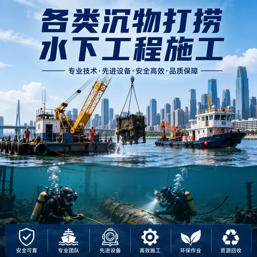 小金各类沉物打捞，水下工程施工